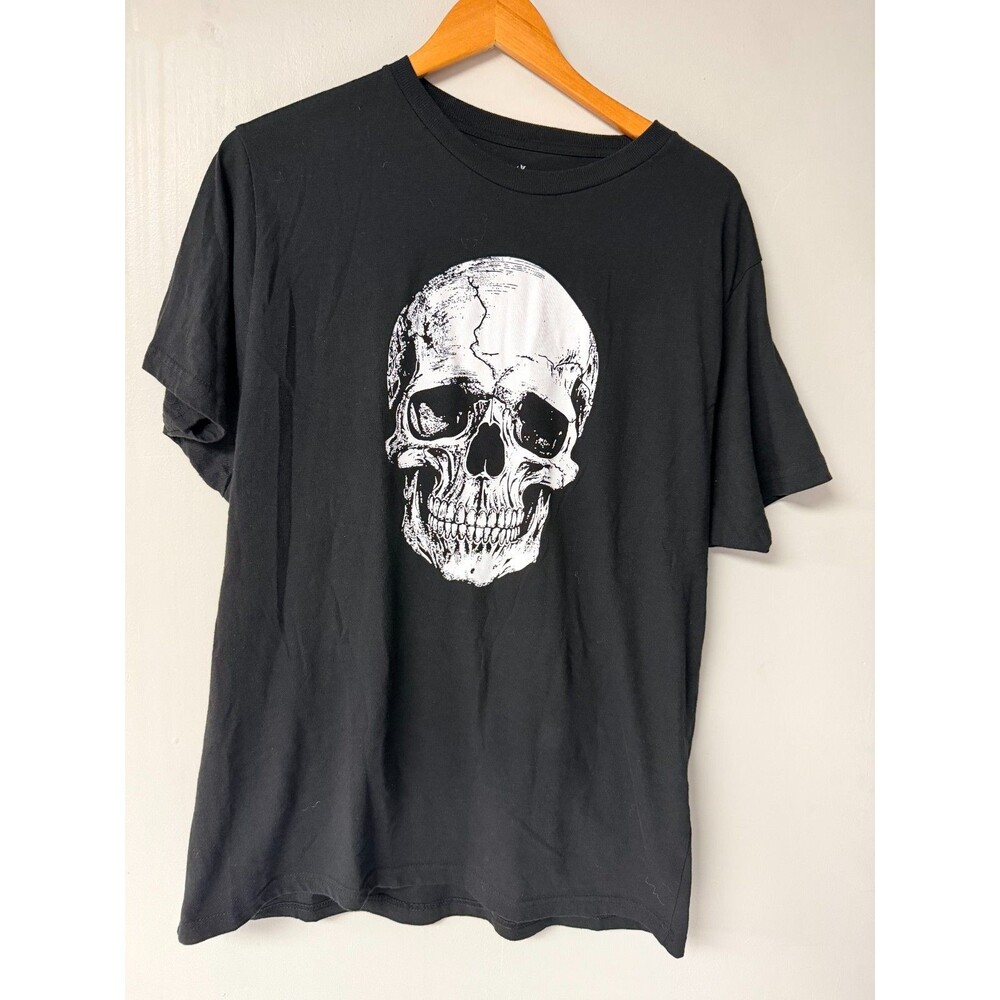 Way to Celebrate Halloween Skull T Shirt Mens XL Black White Graphic Tee